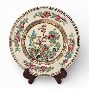 Vintage India Tree Medina Shape 9" Plate English Transferware